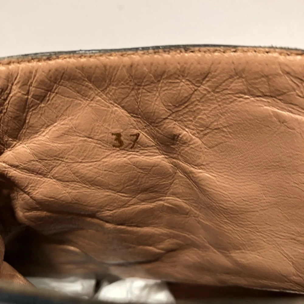 Avril Gau Blue Leather Platform Booties Sz.‎ 37